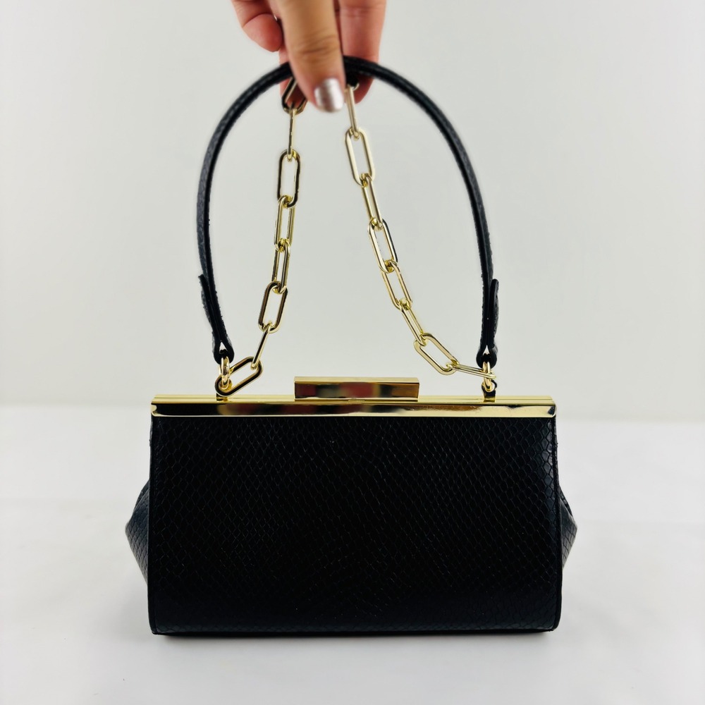 J Crew Structured three-in-one bag in crinkle Italian Leather Clutch Purse CB983